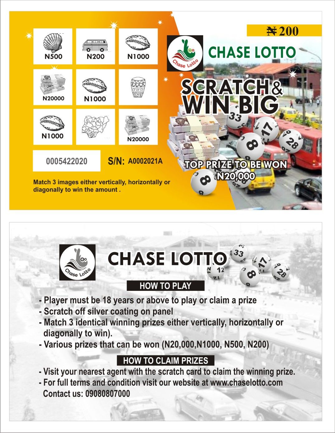 CALL BUKOLA ON 09077104291 TO PRINT QUALITY LOTTERY CARDS