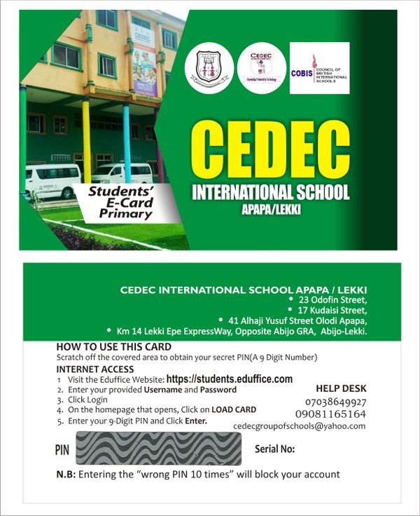 CALL EMMANUEL ON 08176499649 TO PRINT STUDENT E-CARDS IN LAGOS NIGERIA